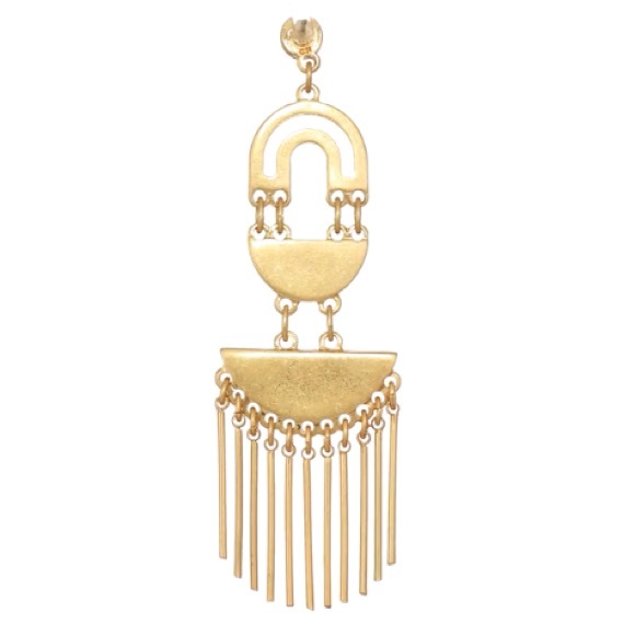 nordstrom // gold and opal chandelier earrings - Picture 4 of 5